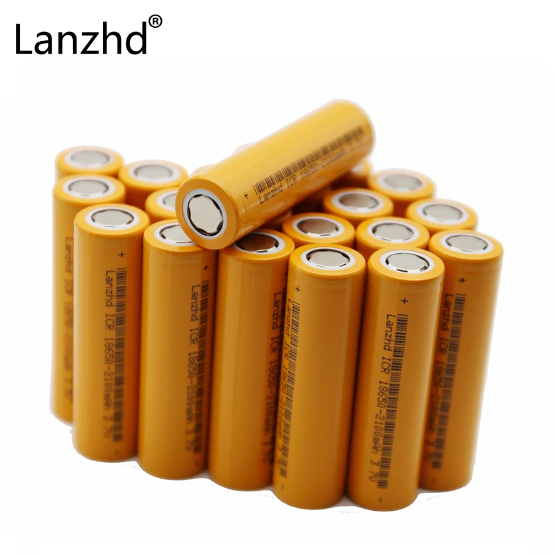 12PCS Bateria For sanyo 18650 Battery 3.7V 2100mAh ICR 18650 Rechargeable Batteries Li-ion Lithium Battery for Flashlight Laptop