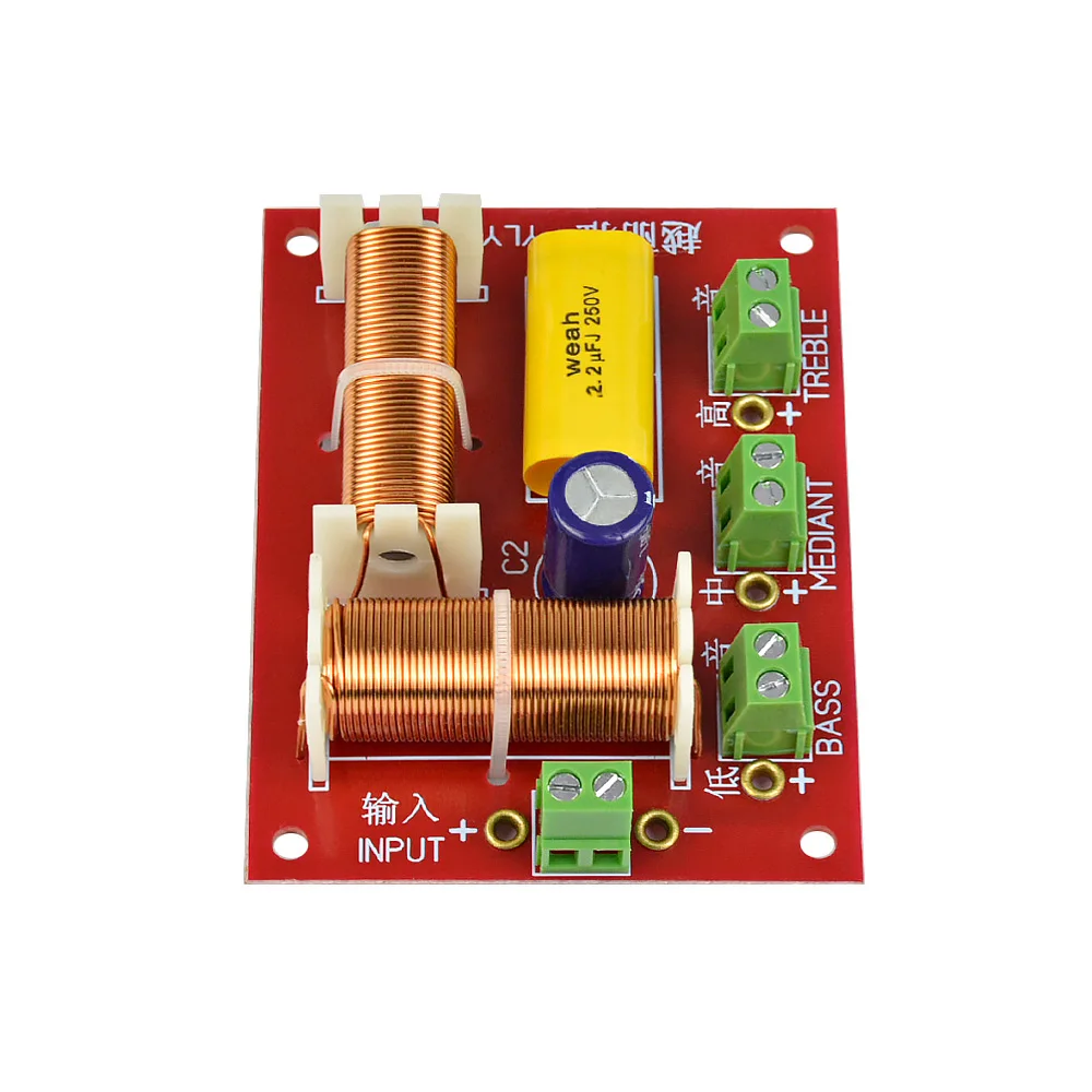 AIYIMA 2PCS 200W Głośnik 3-drożny Crossover Audio Treble + MID + Bass Crossover Głośniki Filtr Dzielnik Częstotliwości DIY System Domowy