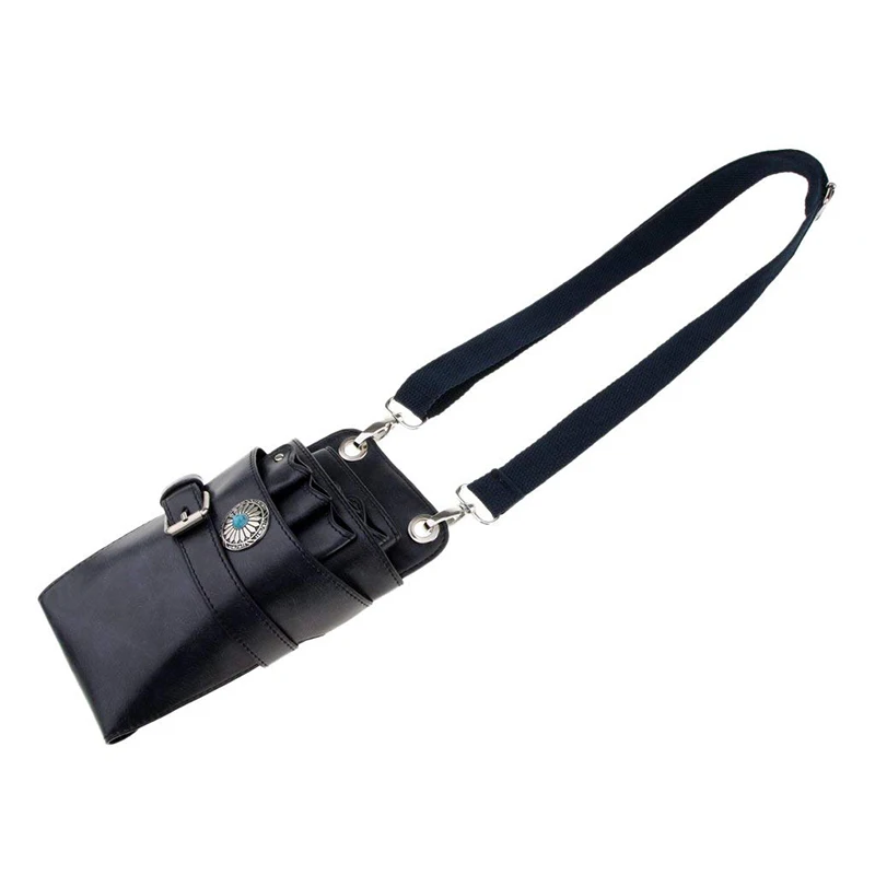 Real Leather Scissor Holster Pouch Holster with Belt Hairdressers Hair Stylist Barber Scissors Shear Hairdressing Waist Holder