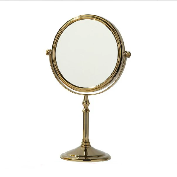 Vidric Bath Mirrors 6 Inch Dual Cosmetic Makeup Mirrors 1:1 1:3 Magnifier 360 Degree HD Bathroom Double Faced Bath Table Mirror