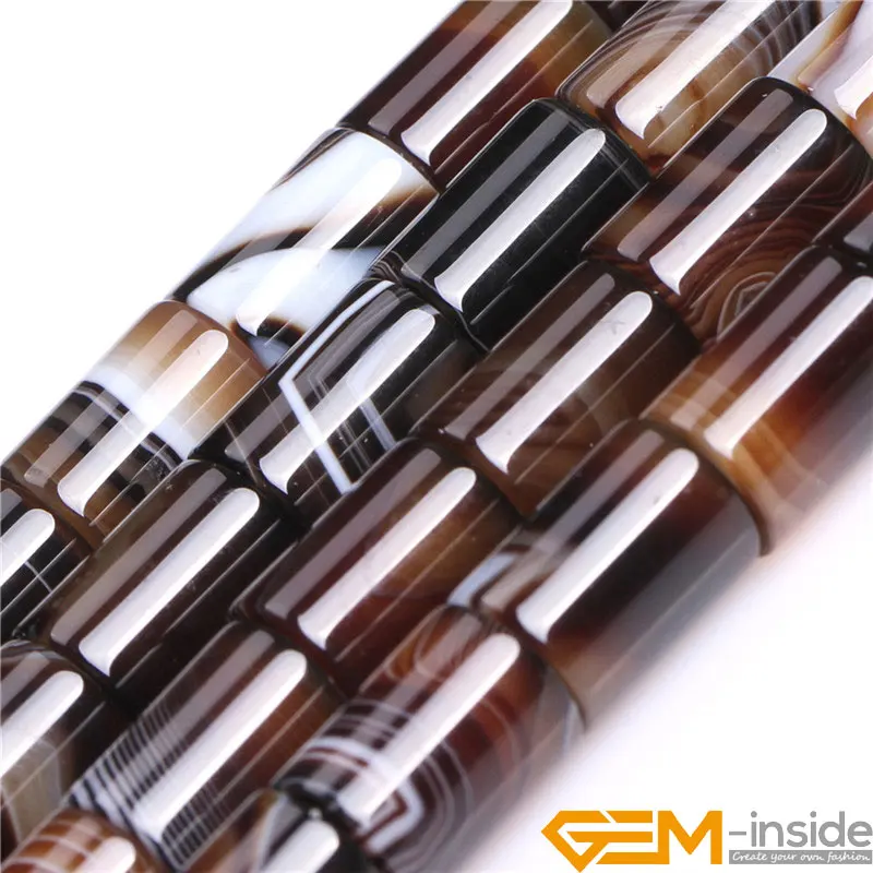 Natural Botswana Onyx sardonyx Agates Stone Beads DIY Rice Tube Loose Spacer Beads For Jewelry Making Strand 15 Inch Wholesale !