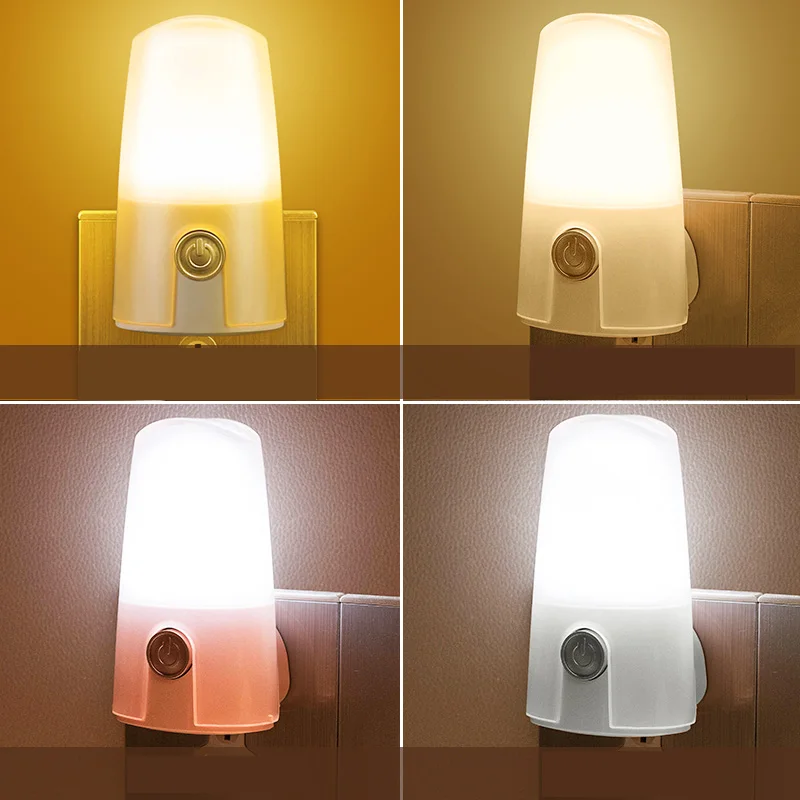 2Pin US Plug LED Corridor Night Light Wall Light Table Lamp Baby Children Eye Protection Infrared Remote Control Night Lamp