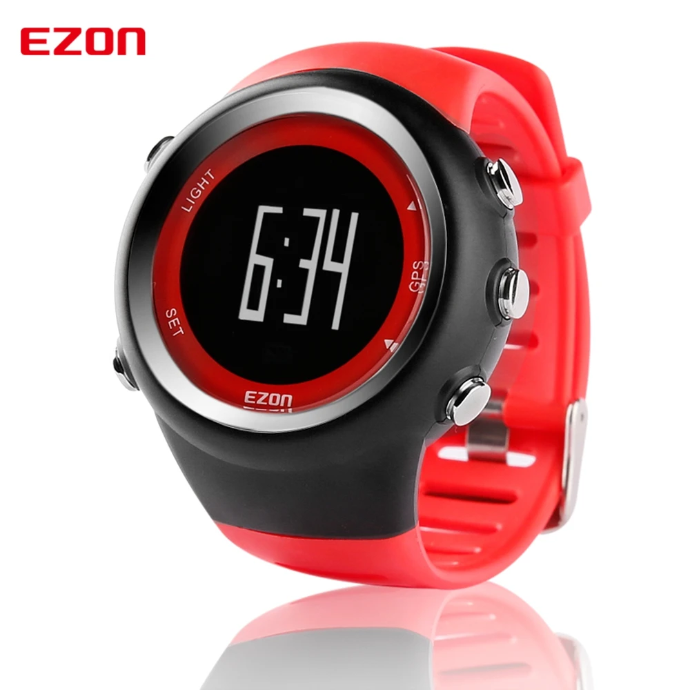 Men\'s Digital GPS sport watch for Outdoor Running and Fitness 50M Waterproof  Speed Distance pace EZON T031