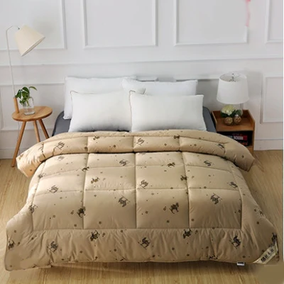 100% Camel Hair Winter Comforter Quilted Blanket Twin Comforters  funda nordica 150 Bedspread alicoco hair duvet dekbedden doona