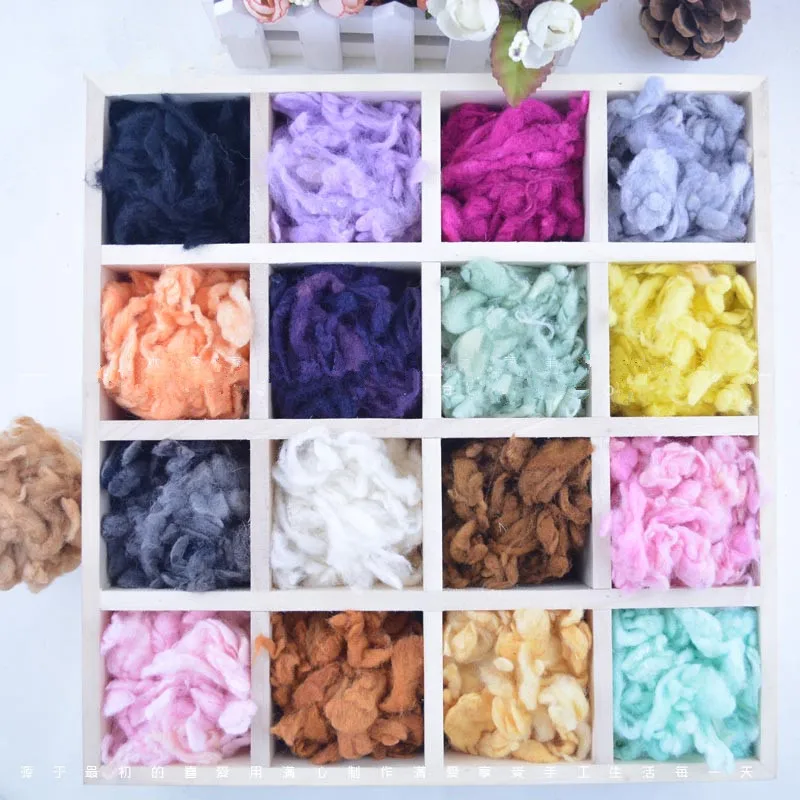 Mix color ! High quality colours frizzle curly Wool, Roving, Fiber,Wool felt DIY Needle Fuzzy Felted 20g/10 bags