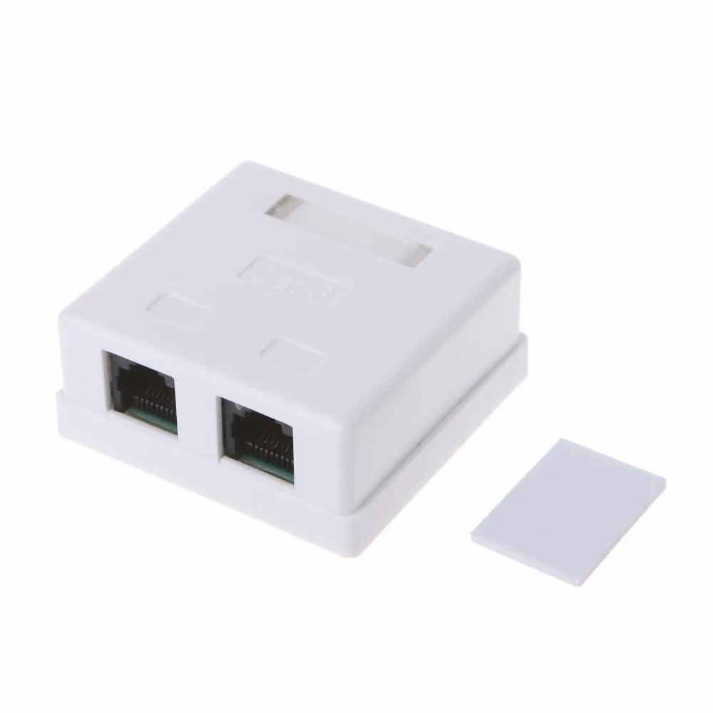 

RJ45 Junction Box CAT6 Cat6e 8P8C Network Connector 2-port female-female Desktop Extension Cable Box