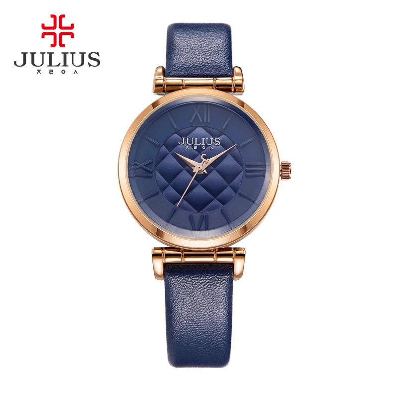 

Lady Women's Watch Japan Quartz Fine Fashion Checkerboard Hours Dress Bracelet Leather School Girl Birthday Gift Julius No Box