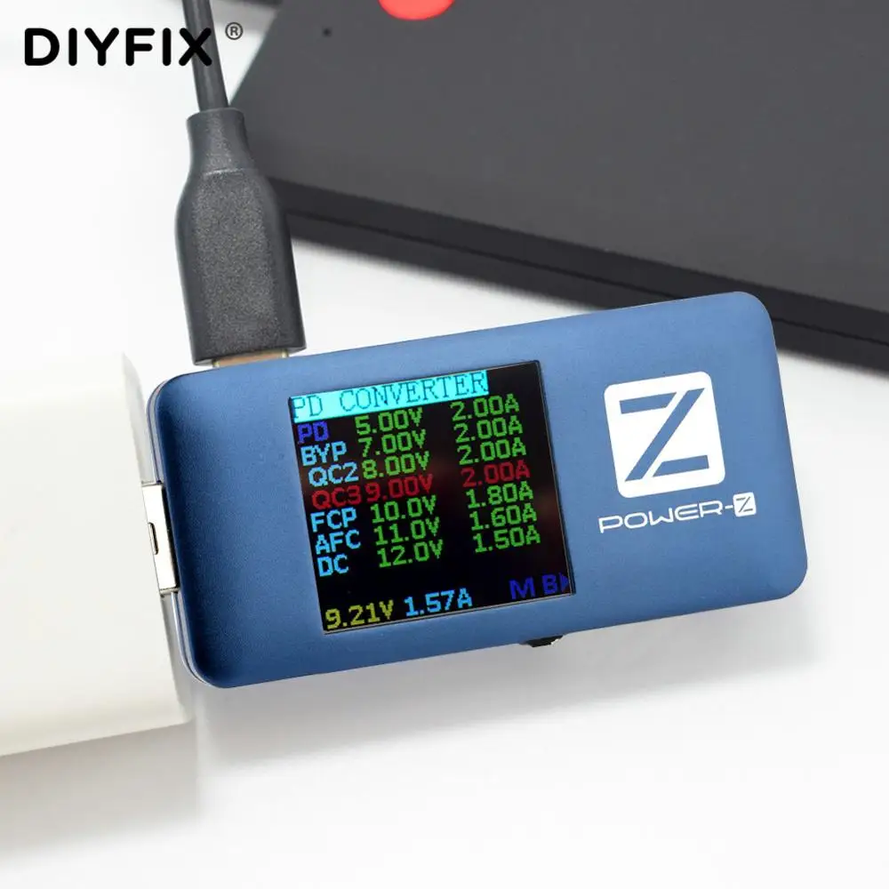 Power-Z FL001 USB PD Tester Type-c PD QC 3.0 2.0 Quick Charger Voltage Current Ripple Dual Type-C Volt Meter Power Bank Detector