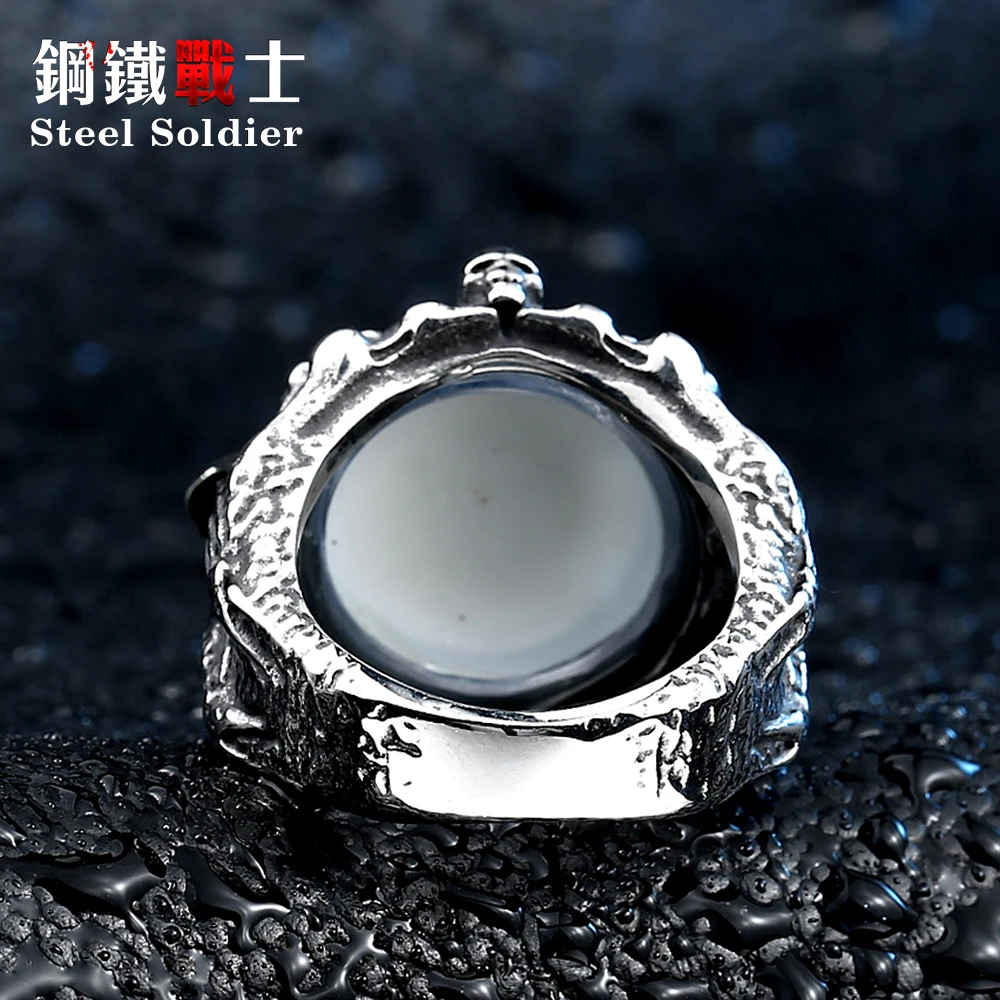 Steel Soldier New Design High Quality Claw Demon Eye Ring Men\'s Punk Party fashion Jewelry Best Gift