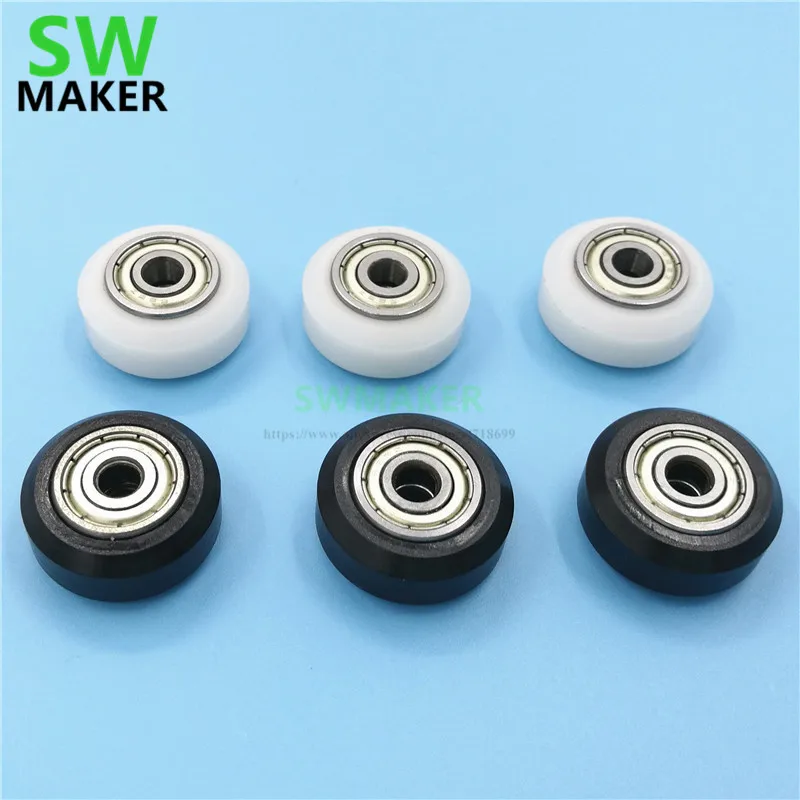 

10pcs OX CNC 3D printer parts accessory DIY dual V wheels Solid V Delrin Wheel - V Slot Aluminium Linear Extrusion 5/8mm bore