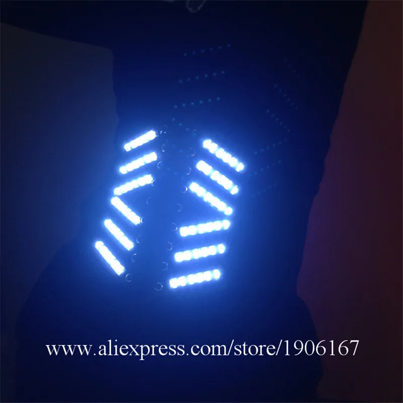 

White Color LED Sxey Women Costumes Luminous Girdle Suit Clothes For Women Flashing LED Light Party Dance Wear Free Shipping