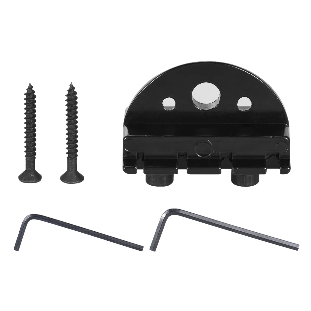 4-سلسلة مقطوعة الرأس الكهربائية باس وتر غيتار قفل الجوز مجموعة مع 2 وجع 2 المسمار الأسود وتر غيتار أقفال الجوز