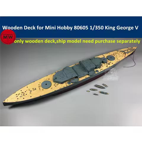 1/350 Scale Wooden Deck for Mini Hobby 80605 King George V Ship Model Kits #CY350042