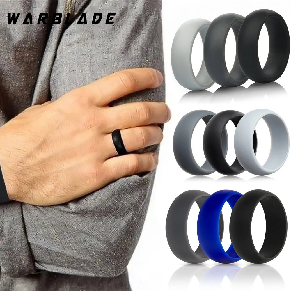 WBL 6-12 Size Hypoallergenic Flexible Food Grade FDA Silicone Finger Ring Environmental Rubber Rings For Men Women 3pcs/set