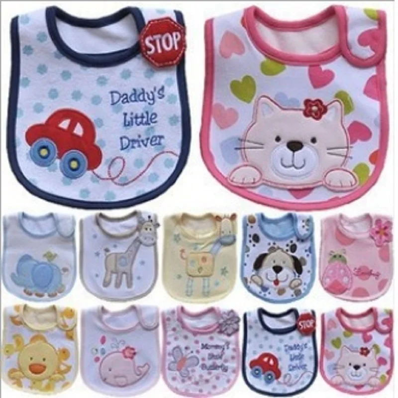 H Baby Bib Pinafore 3 Layers Waterproof Bib Terry Newborn Burp Cloth Saliva Towels babador bandanas Scarf