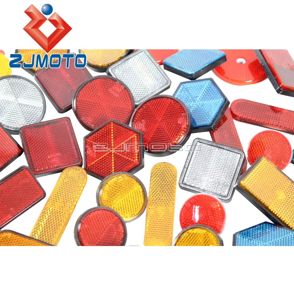 1 Pair Red Reflectors Truck Plastic Reflectors Motorcycle ATV Dirt Bike Car Reflector Safety Warning Fork Reflectors