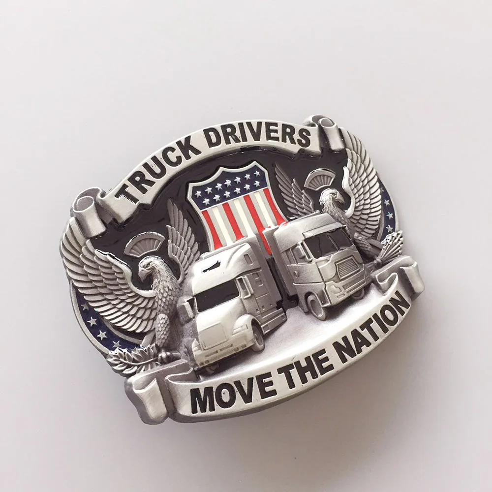 New Vintage Style Truck Driver Belt Buckle also Stock in the US BUCKLE-3D044