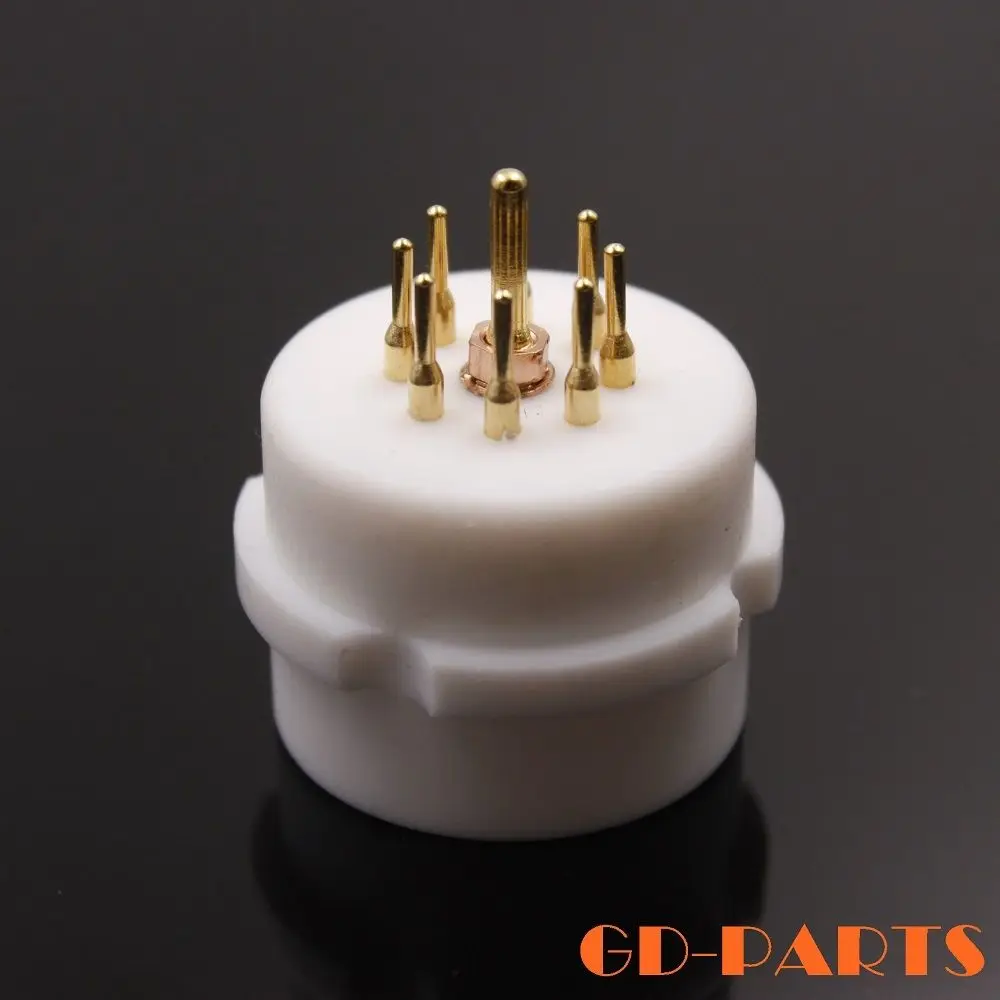 Eizz-ヴィンテージアンプ用8ピンptfe真空管バルブベース,金メッキ,日曜大工,ecc40,ef40,ef42用,ハイエンド,1個