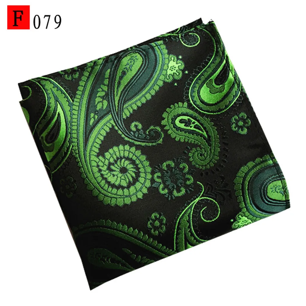 Men Tuxedo Colorful Paisley Pocket Square Wedding Party Hanky Handkerchief BWTHZ0316