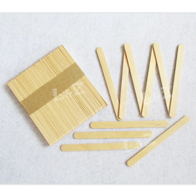 

93x10x2mm Wood Ice Cream Stick Wooden Lollipop Popsicle Sticks Kids DIY Crafts Model Tools - Natural Color 500pcs/lot