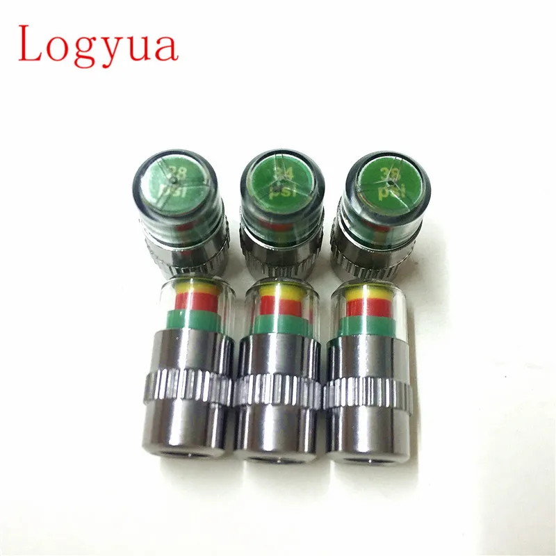 20 sets High quality 28PSI 34PSI 38PSI Air Warning Alert Tire Valve Cap Pressure Sensor Monitor Light Caps Indicator For Cars