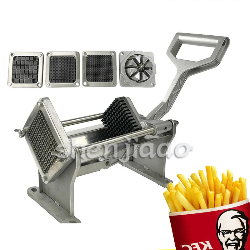 1pc komercyjna restauracja Heavy Duty French Fry Cutter, nóż do ziemniaków, krajalnica do ziemniaków, maszyna do klinu ziemniaczanego