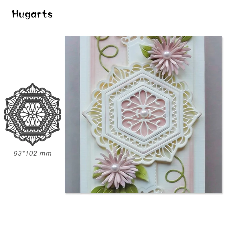 Multi Layered Frame Dies Hexagon Metal Cutting Dies New 2019 for Scrapbooking Stamps and Dies for Card Making Craft Dies Cut