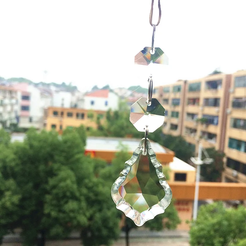 Hot Selling Clear 22*80mm Crystal Stones Glass Chandelier Pendants Lamp Prisms Parts Window Suncatcher Garden Or Home Decoration