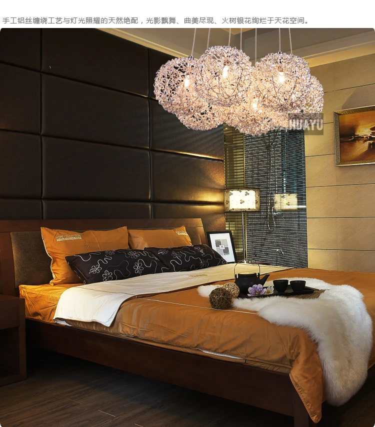 pendant light modern brief restaurant lights bedroom lamp aluminum wire lamp fashion FG541