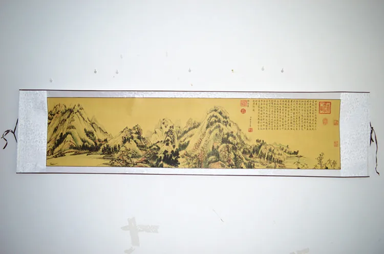 

Traditional Chinese Painting Calligraphy Scroll Mountain Classic Banner Decoration Collection Gift