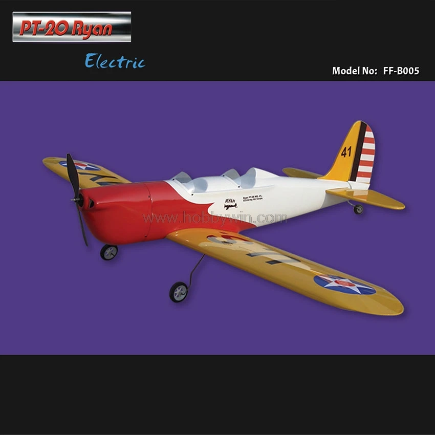 PT-20 Ryan 1100mm KIT without electric part RC model airplane sporter Fiberglass fuselage wood wings