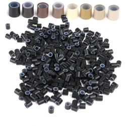 HARMONY-microtubos de cobre forrados de silicona para extensiones de cabello, 1000 piezas/botella, 3,4x2,0x4,0mm
