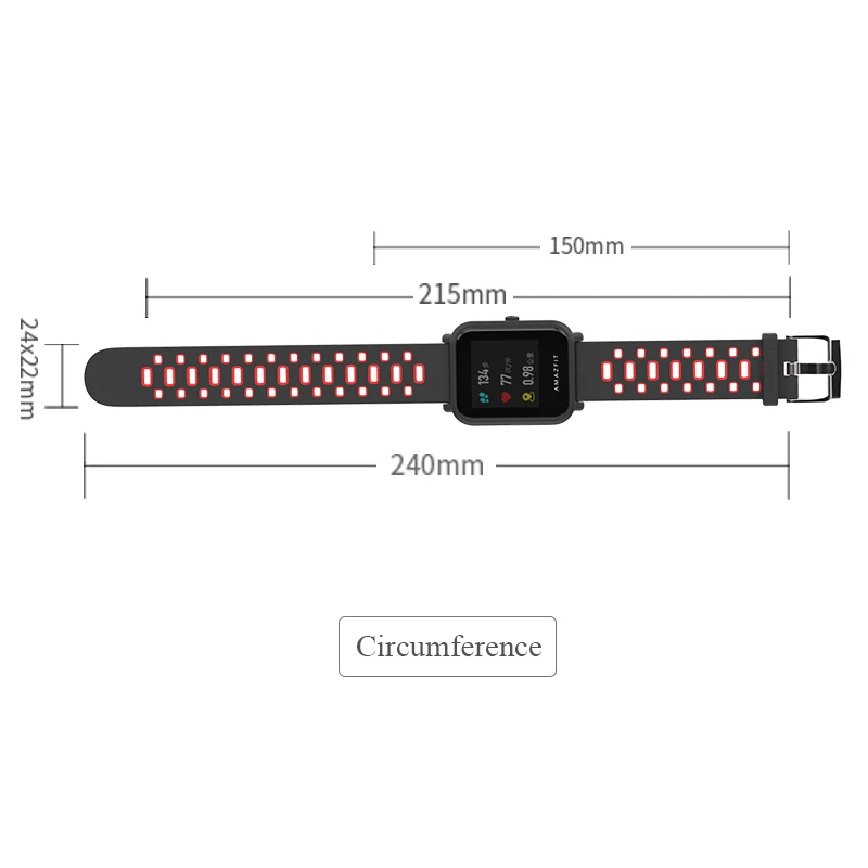 Correa y funda para Huami Amazfit Bip, conjunto de pulsera de silicona, Protector de parachoques para reloj juvenil, BIT PACE Lite