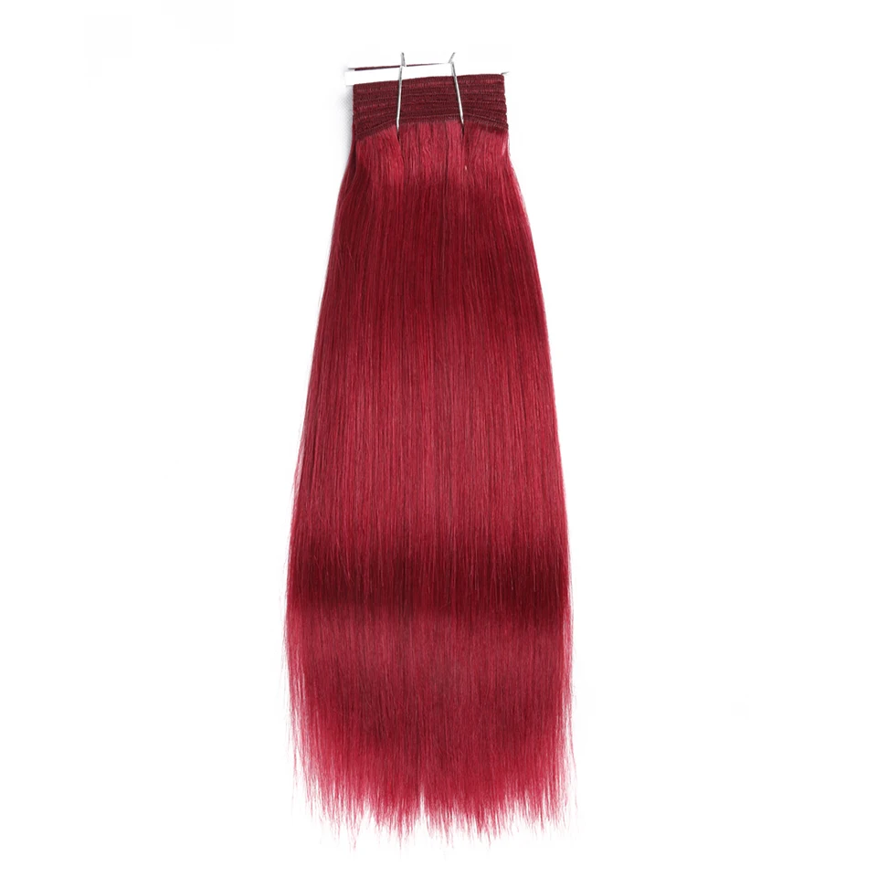 Rebecca Double Drawn Haar 113G Remy Braziliaanse Yaki Straight Menselijk Haar Bundels 1 Pc Balayage Bruin 613 Blond Rood piano Kleuren