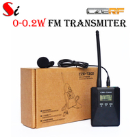 CZERF 0-0.2W Portable FM Transmitter CZE-T200 radio broadcast Stereo/Mono Power adjustable for Meeting/Tourism/Church/School