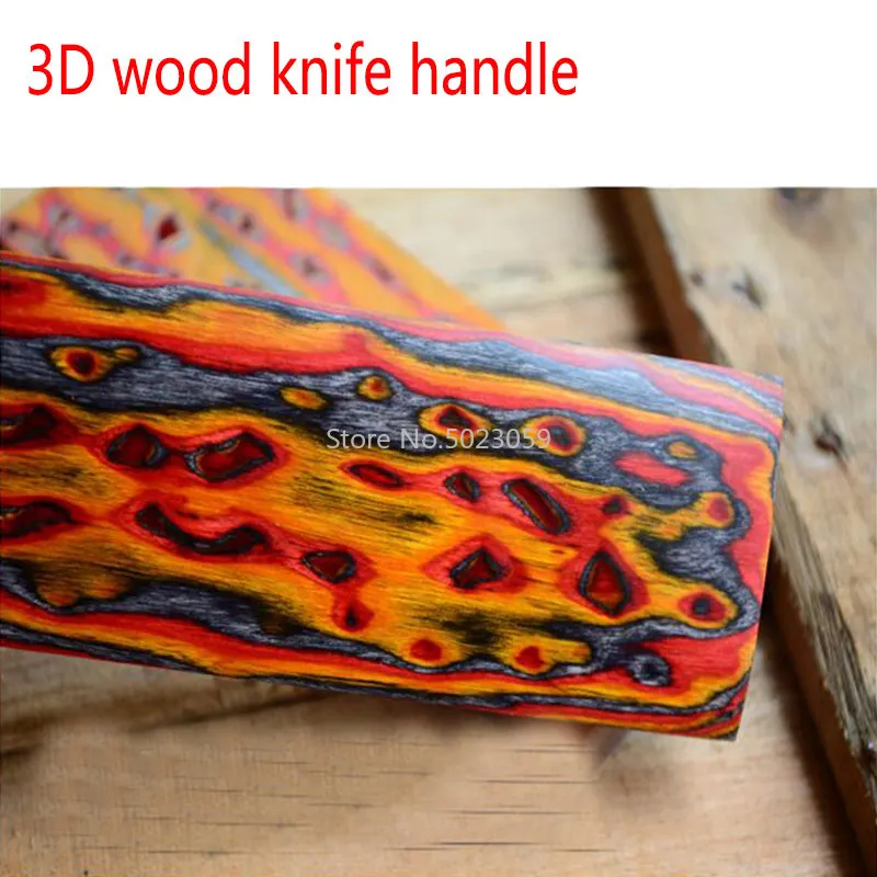 1piece 3D Color Knife Making wood material 120/155 Knife DIY tools Making Knife handle material high quality