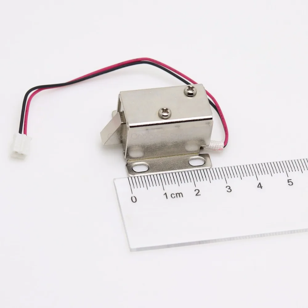 DC 12V Solenoid Electromagnetic Electric Control Cabinet Drawer Lock for DIY Project, Mini Small Size