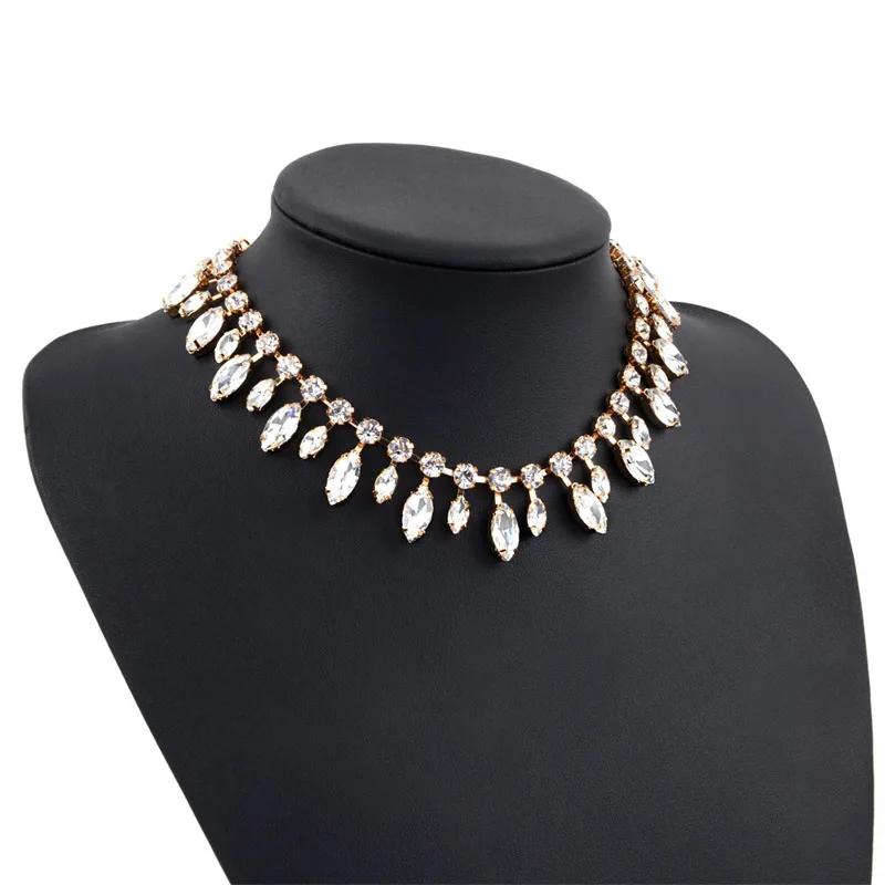 Simple Newest fashion jewelry accessories Bohemia mixed color drop crystal with choker necklace for couple lovers\' N300