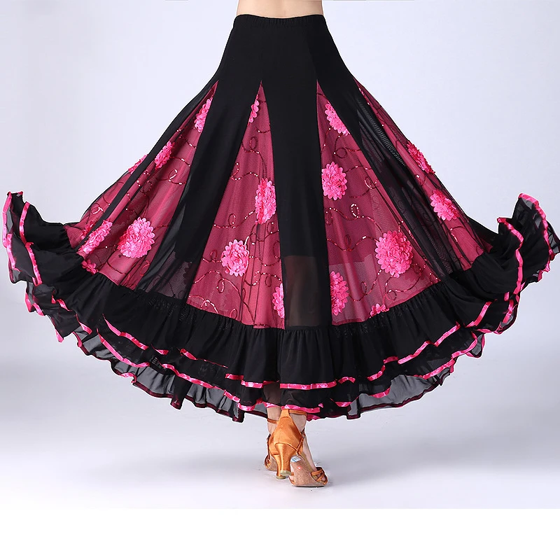 Festival Clothing Waltz Dress Skirt For Women Professional Dance Dress Ballroom  Competition Standart Dance Dress Skirt