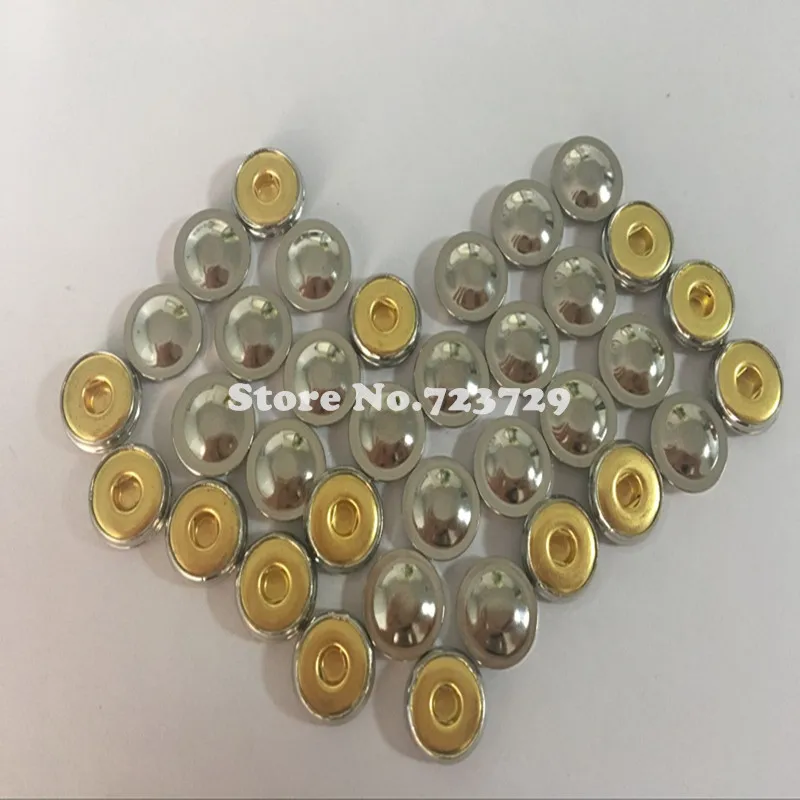 100pcs/Lot Medical ECG Snap Terminal Physiotherapy ECG Machine Parts Metal Stamping Snap-Fastener Metal Buckle Wire Gold Plated