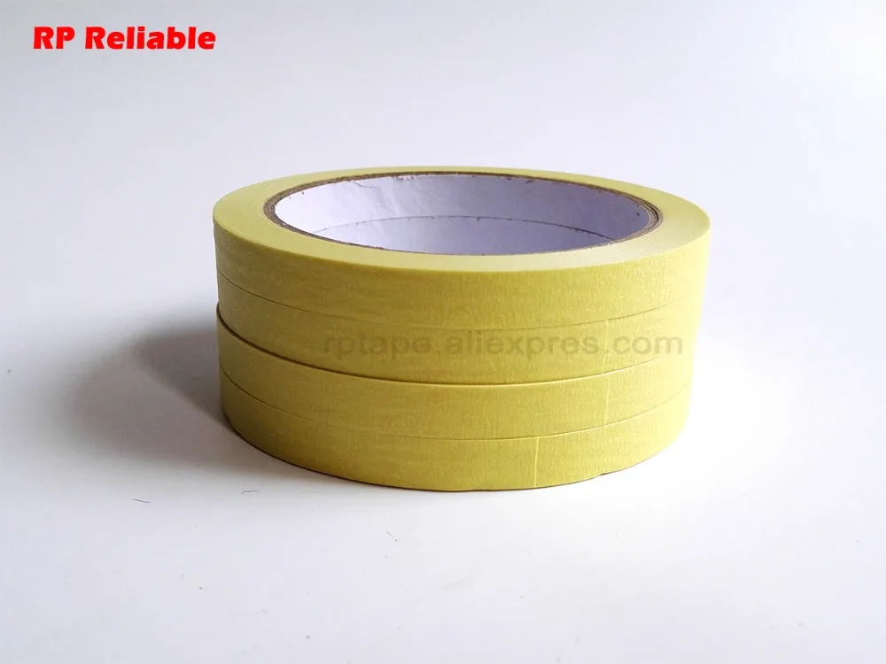 

3mm~200mm Single Adhesive Masking Tape, Crepe Paper, Mid-Temperature Resist around 110C, for Car Auto Painting Mask, Can Writing