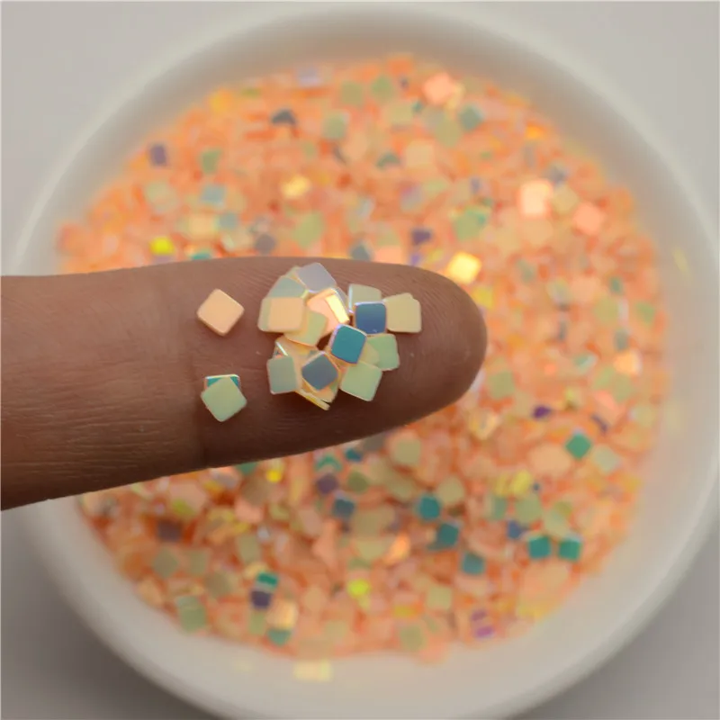 50G/500G 2mm Small Square Loose Sequin Glitter Stickers in Children PVC Clothes Sequins Garment Sewing Confetti