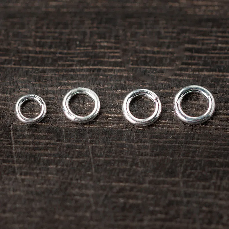 10pcs/lot 100% 925 Sterling Silver Jump Rings 4mm 5mm 6mm Handmade Round Ring Connector Charms DIY Fine Jewelry Making Findings