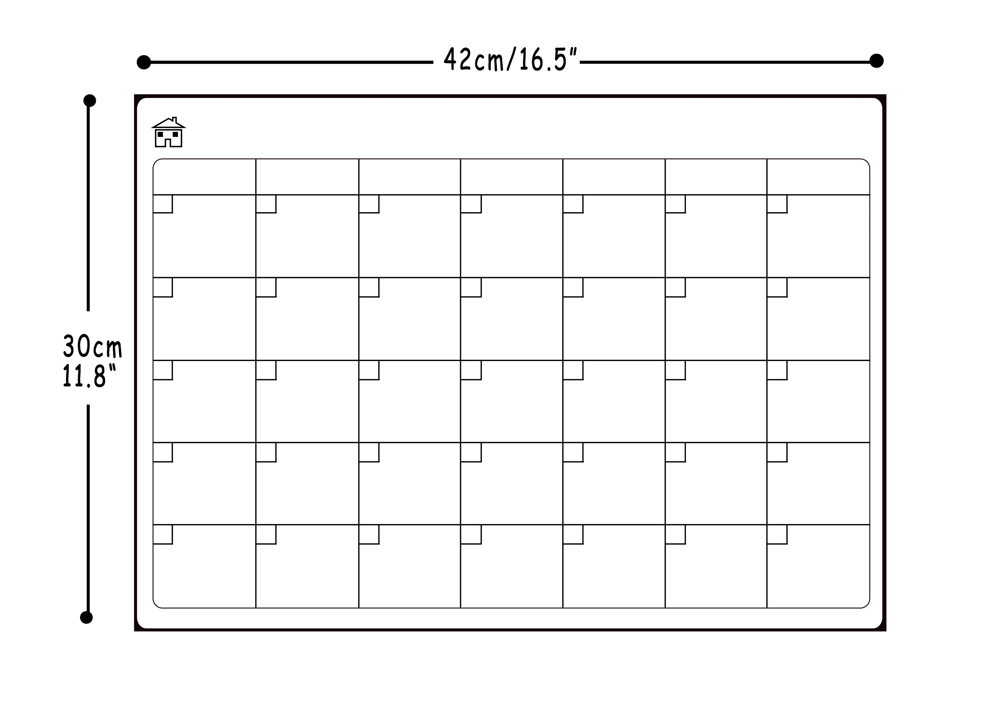 HIFELL LEXUN-Calendrier Magnétique pour Réfrigérateur, Effaçable à Sec, Tableau Blanc, Message, 16.5x11.8 Pouces