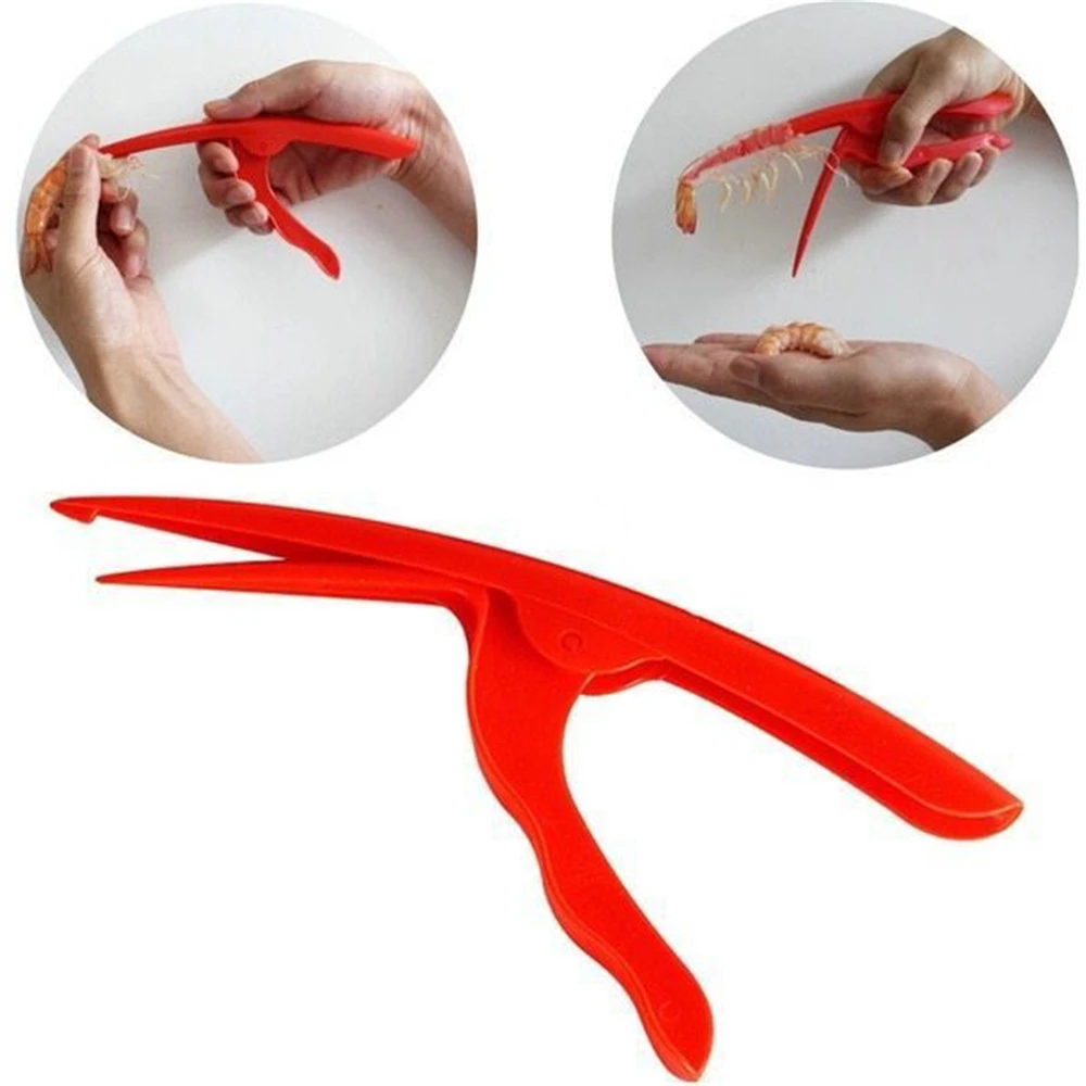 

200 Pcs 3 Steps Quick Shrimp Peelers Deveiners Peel Prawn Shell Seafood Tools Resturant House Kitchen Easy Use