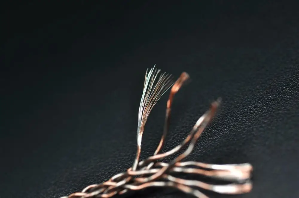 8-Core Braided Semi-finished DIY Headphone Upgrade Wire Copper-Silver Hybrid 6N OCC - Image 4