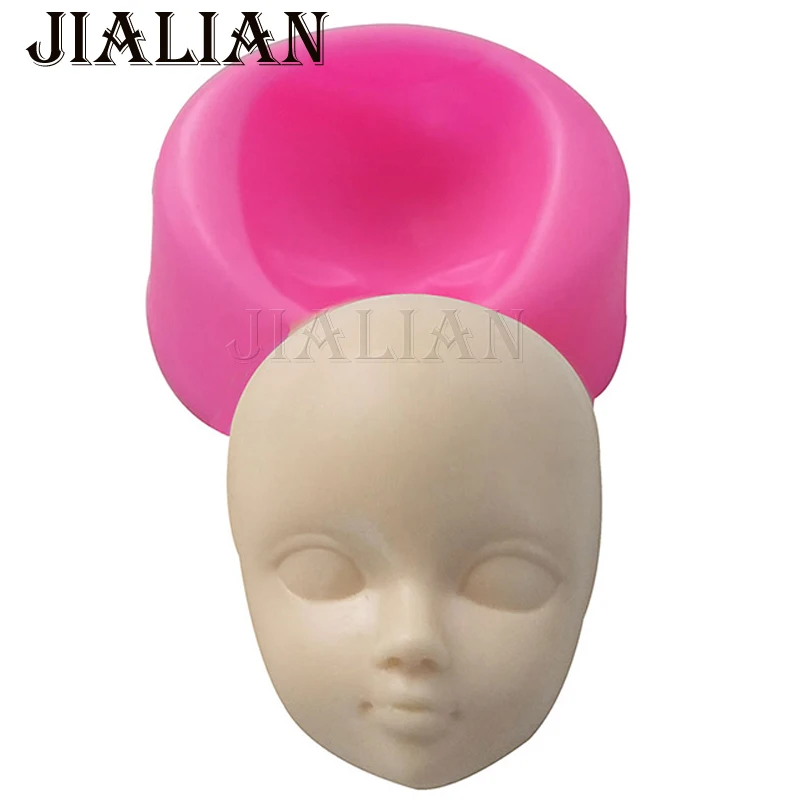 Cute girl mask Baby face chocolate silicone mold for cake decorating tools clay/rubber Sugar Chocolate Cake Decor candy T0929