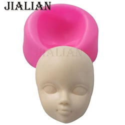 Cute girl mask Baby face chocolate silicone mold for cake decorating tools clay/rubber Sugar Chocolate Cake Decor candy T0929