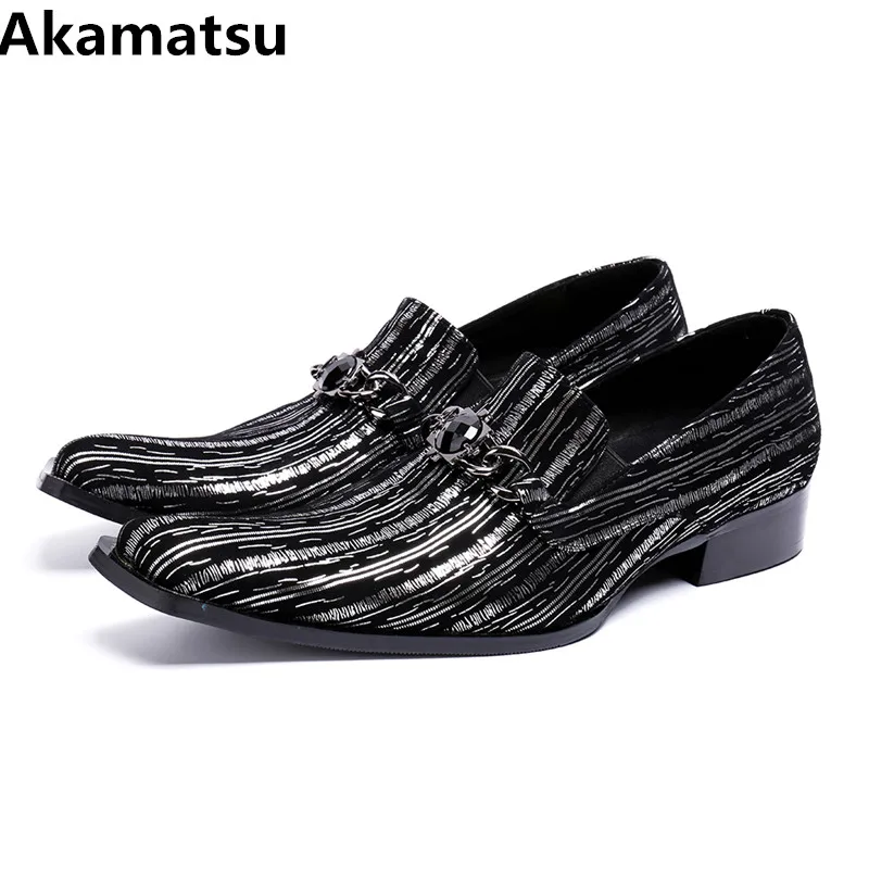

Classic handmade striped leather elegant prom office business loafers mens formal shoes wedding dress zapato hombre flats