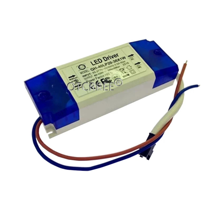 1pcs AC 85-277V 20W 30W 36W LED Driver 20-36x1W 350mA DC60-120V High Power LED Powr Supply For Floodlight